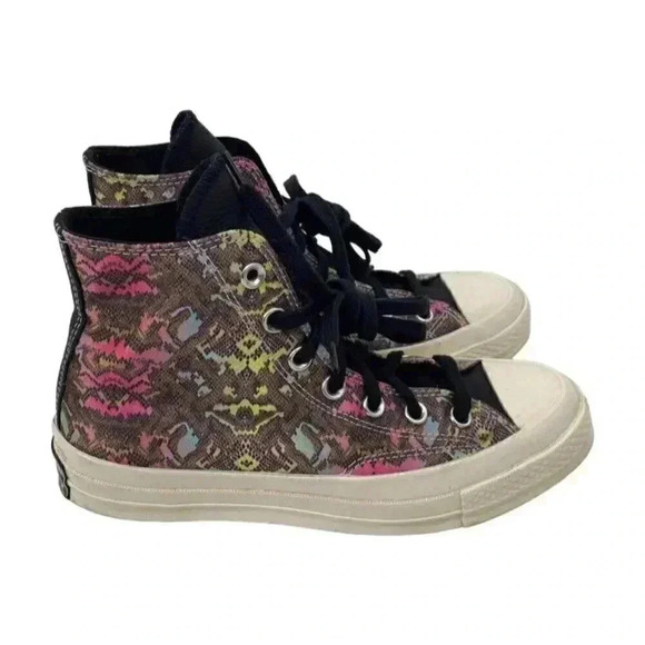 Converse Chuck 70 Size 5 Digital Daze High Top Lace Up Sneakers Snakeskin Satin - Picture 3 of 9